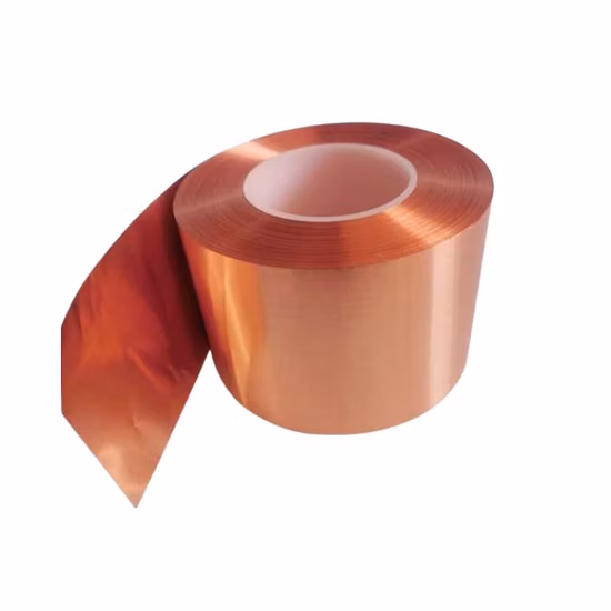 Pure 99.95% Cu Brass Roll Bronze Coil Strip Thin Thick ED/Ra Copper Foil for New Energy Battery Cable Industry and Decoration